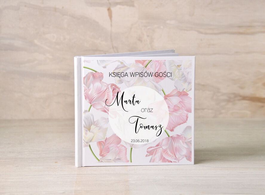 Księgi wpisów gości botaniczne album na zdjęcia ślubne i wpisy gości weselnych, w stylu boho wasze imiona i data0