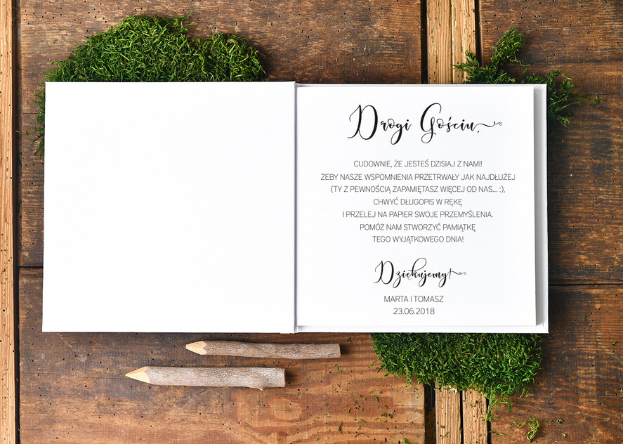 Księgi wpisów gości botaniczne księga gości weselnych personalizowna, wybierz swoja tresc rustykalny1