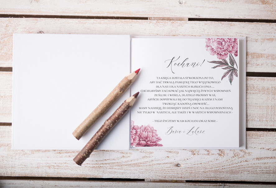 Księgi wpisów gości botaniczne ksiega gosci do wklejania zdjec i wpisy gosci, w stylu boho wasze imiona i data1