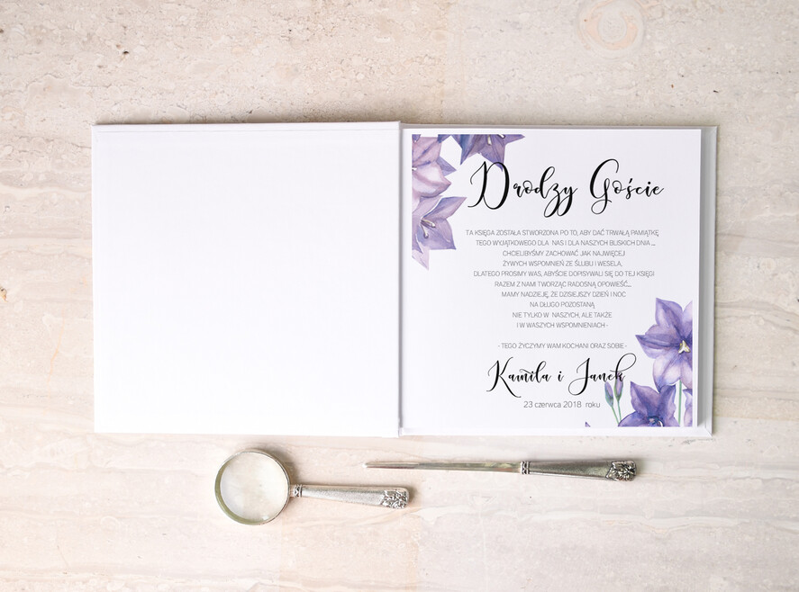 Księgi wpisów gości botaniczne księga gości weselnych personalizowna, rustykalna z waszymi imionami1