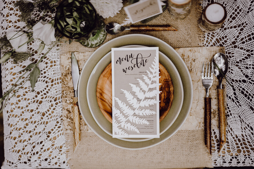 Menu rustykalne menu weselne karta dań weselnych, rustykalne eko dowolona tresc1
