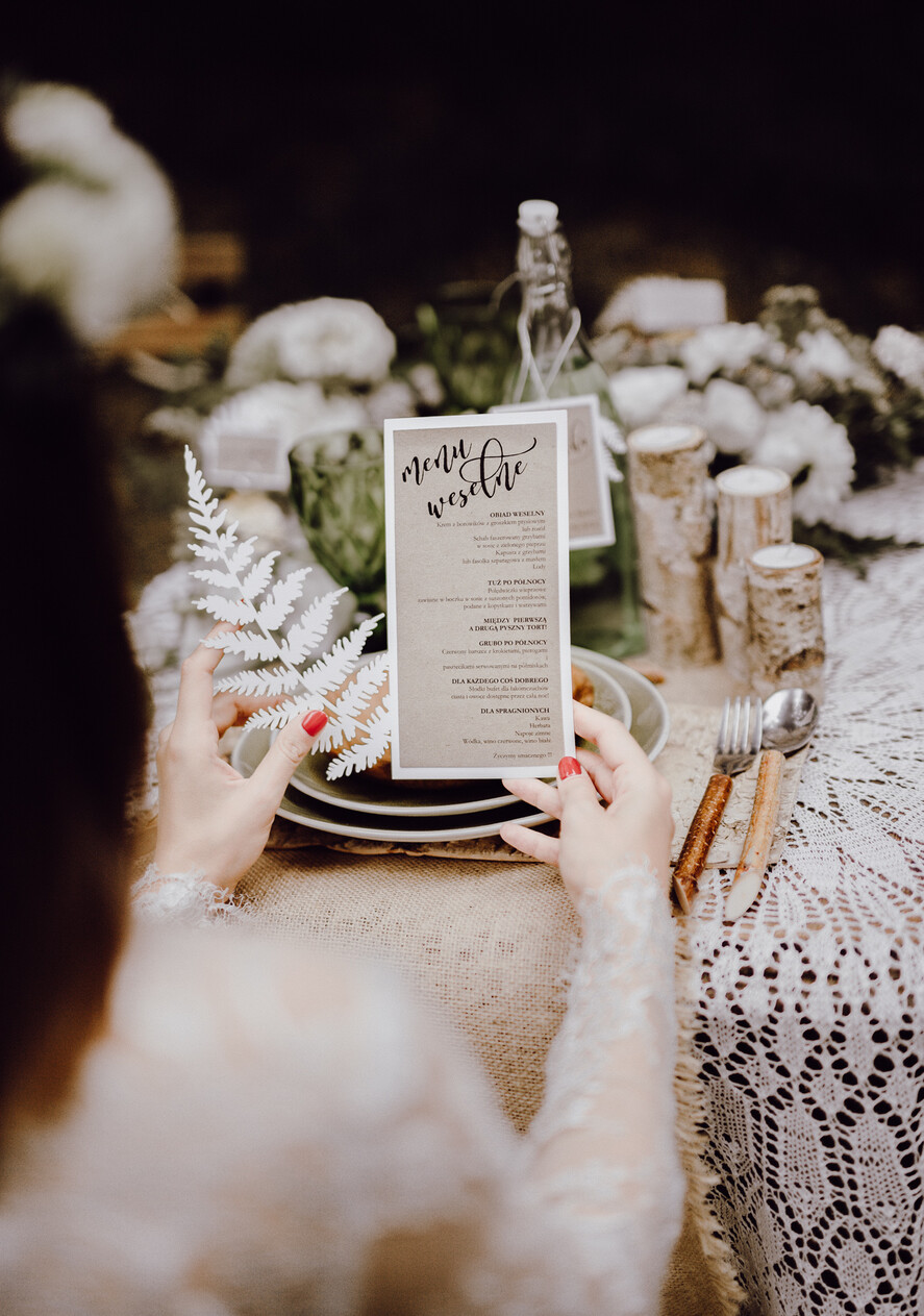 Menu rustykalne menu weselne karta dań weselnych, rustykalne eko dowolona tresc3