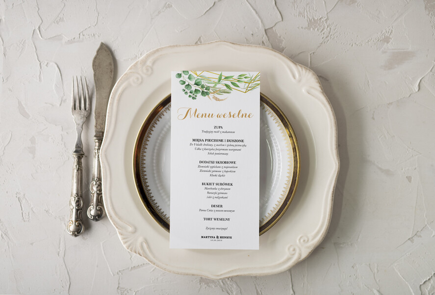 Menu rustykalne menu weselne na stoły karta dań weselnych, rustykalne eko dowolona tresc0