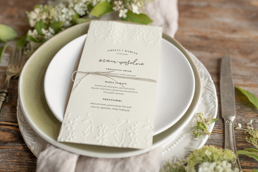 Menu rustykalne menu weselne na stoły karta dań weselnych, rustykalne wasza treść4