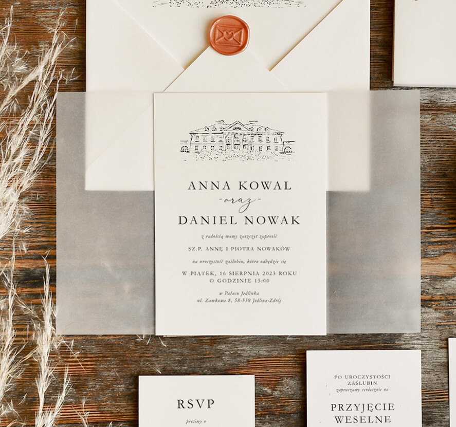 Zaproszenia ślubne Minimalistyczne Proste Zaproszenia Ślubne Minimalistyczne Zaproszenia na Ślub Twoje Miejsce szkicowane Zaproszenie Ślubne Kremowe1