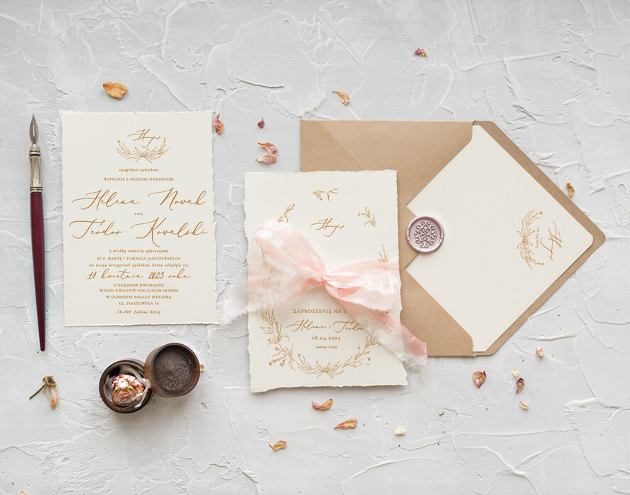 Zaproszenia ślubne Minimalistyczne Minimalistyczne Zaproszenia ślubne Romantyczne Zaproszenie na Ślub Kaligrafia5