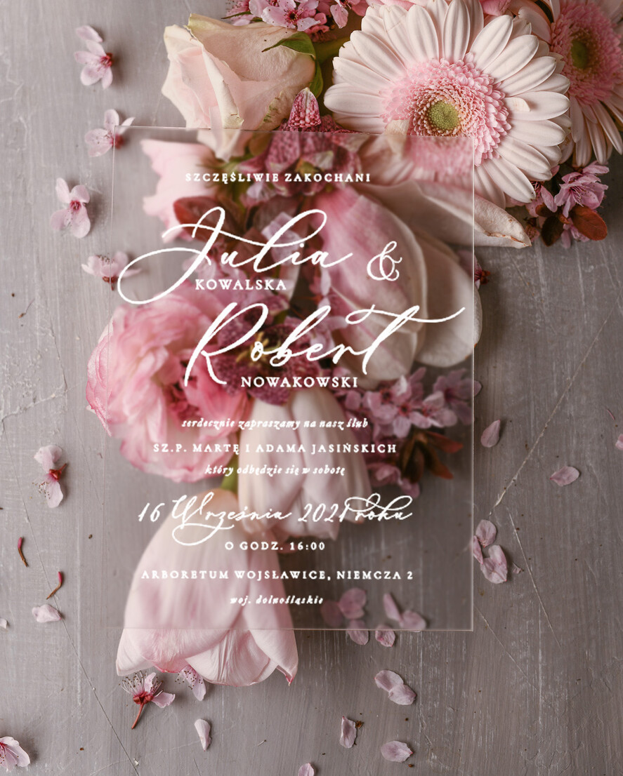 Zaproszenia ślubne Minimalistyczne Proste Zaproszenia Ślubne Marmurkowe Wydruk na Akrylu  Zaproszenia na Ślub Marmur Zaproszenie Ślubne Różowe6