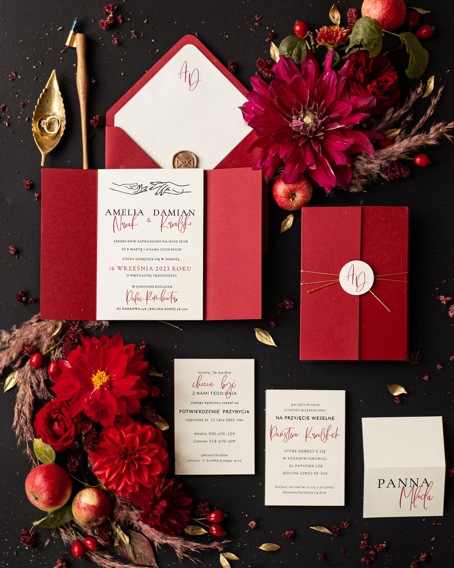 Zaproszenia ślubne Minimalistyczne Proste Bordowe Zaproszenia Ślubne Kremowe Róże Minimalistyczne Zaproszenia na Ślub Delikatne Zaproszenie Ślubne0