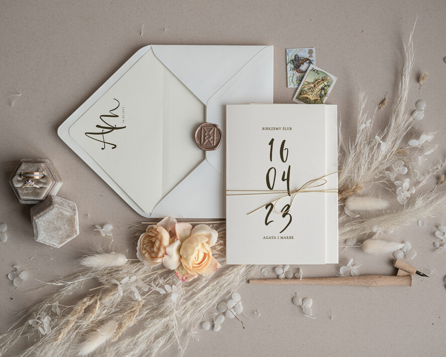 Zaproszenia ślubne Minimalistyczne Proste Zaproszenia Ślubne Składane  Minimalistyczne Zaproszenia na Ślub Delikatne Zaproszenie Ślubne1