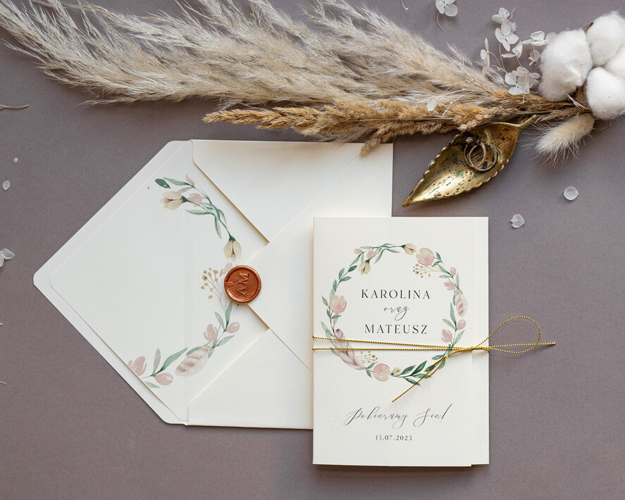 Zaproszenia ślubne Minimalistyczne Boho Zaproszenia Ślubne Składane  Minimalistyczne Zaproszenia na Ślub Delikatne Zaproszenie Ślubne1