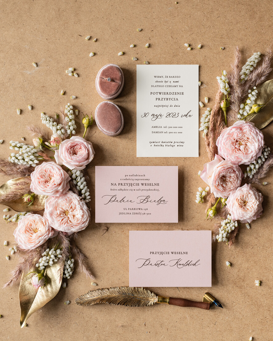 Zaproszenia ślubne Minimalistyczne Proste Zaproszenia Ślubne z Monogramem Minimalistyczne Zaproszenia na Ślub Delikatne Zaproszenie Ślubne4