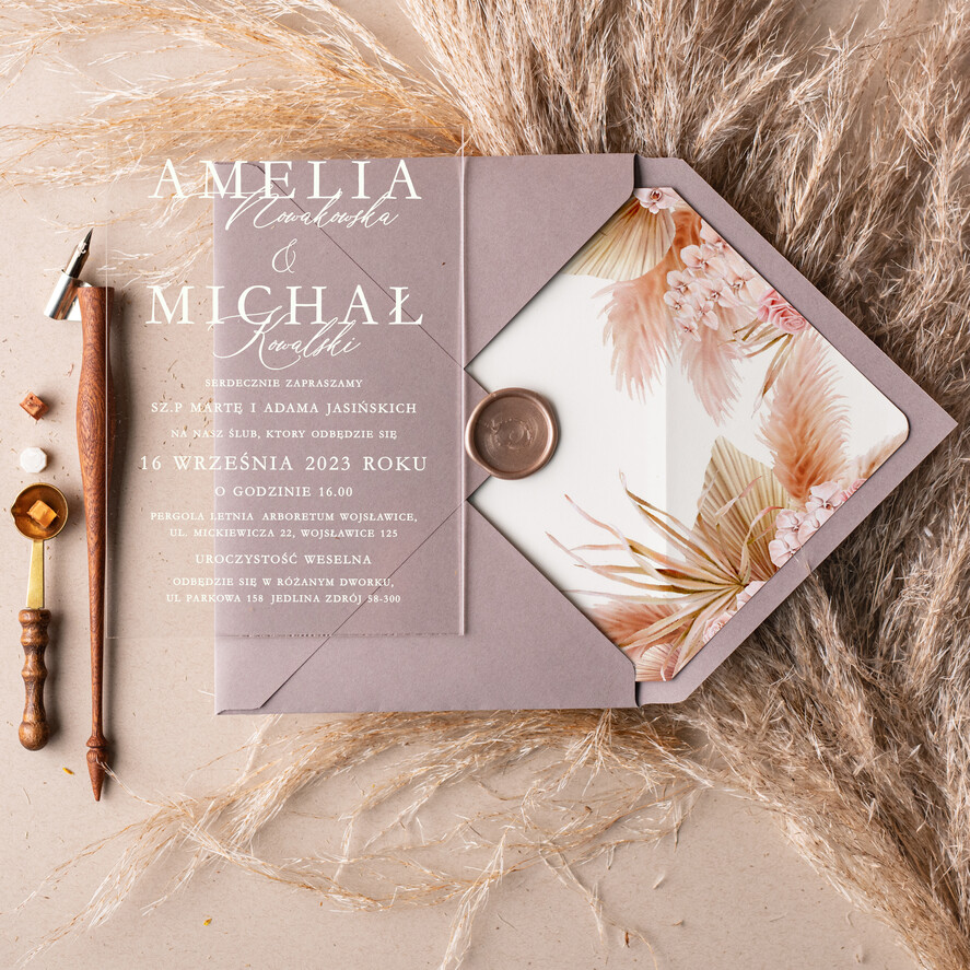 Zaproszenia ślubne Minimalistyczne Proste zaproszenia slubne rustykalne na pleksie, Modern Boho zaproszenie ślubne z akrylu, zaproszenia ślubne kwiaty plexi 0