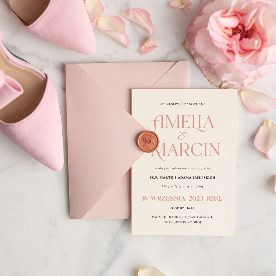 Zaproszenia ślubne Minimalistyczne Boho Proste Zaproszenia Ślubne Róże Peoniowe  Minimalistyczne Zaproszenia na Ślub Delikatne Zaproszenie Ślubne3