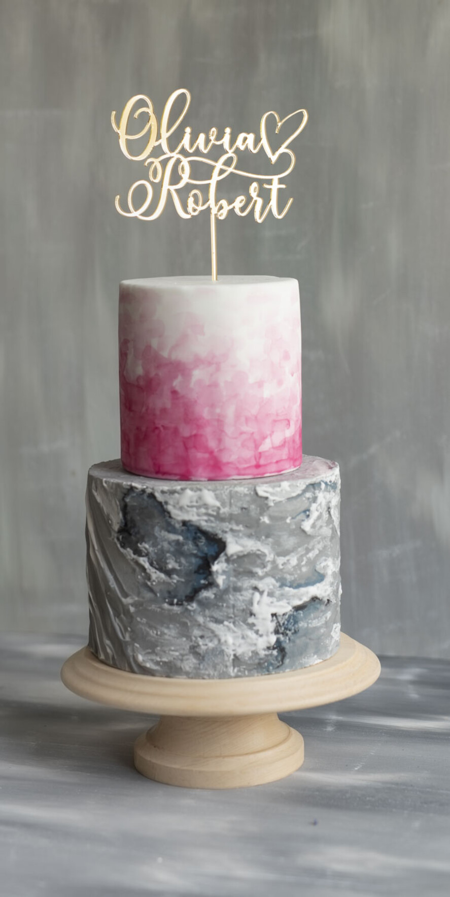 Figurki na tort / cake topper statuetki akryl lustro złoty napis na tort weselny wasze imiona topper na tort4