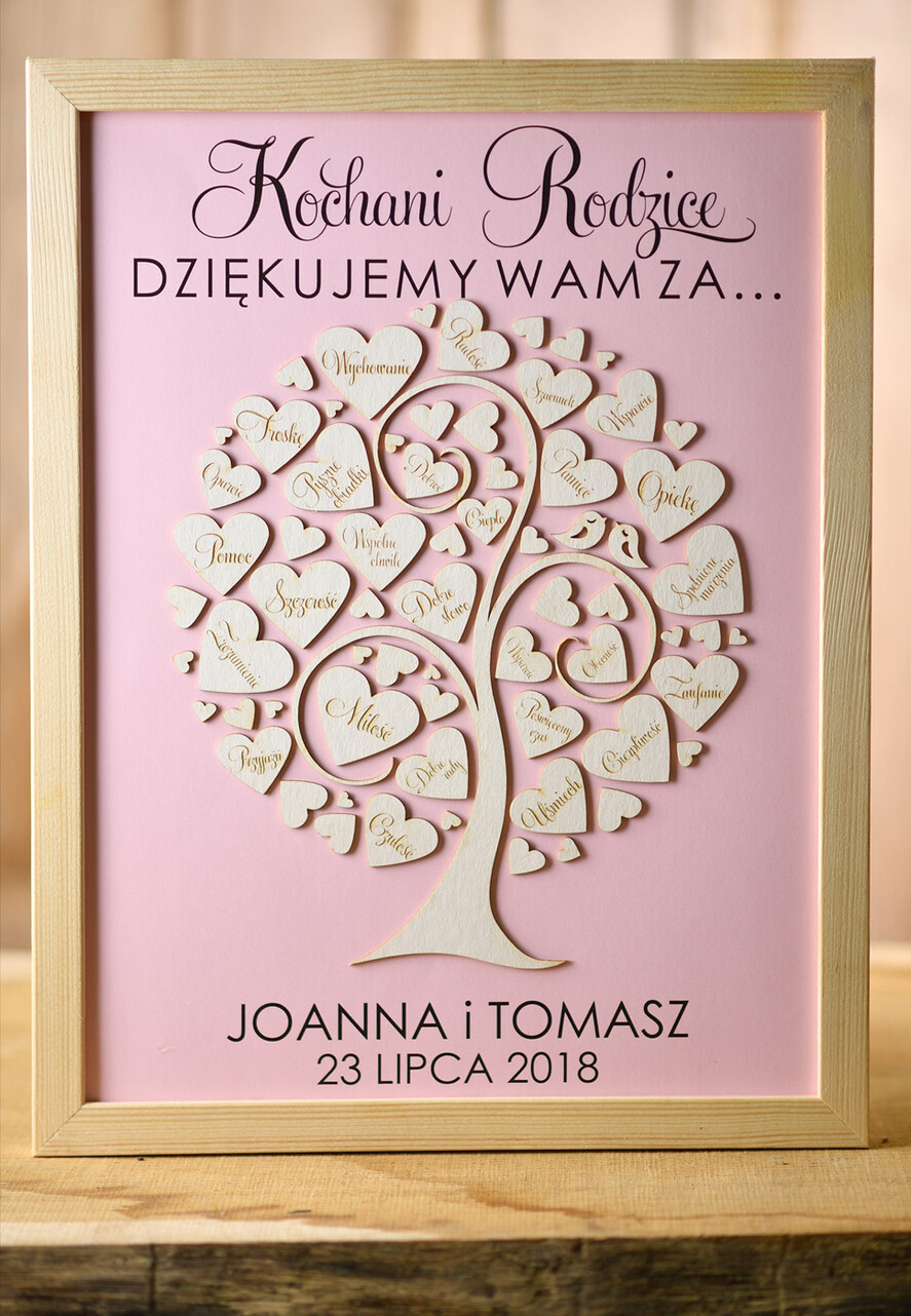 Prezenty, Podziękowania dla Rodziców Podziękowania dla rodziców w ramie ślubne upominki dla rodziców podziękowania dla rodziców prezenty od młodej pary  1