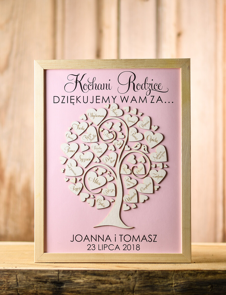 Prezenty, Podziękowania dla Rodziców Podziękowania dla rodziców w ramie ślubne upominki dla rodziców podziękowania dla rodziców prezenty od młodej pary  2