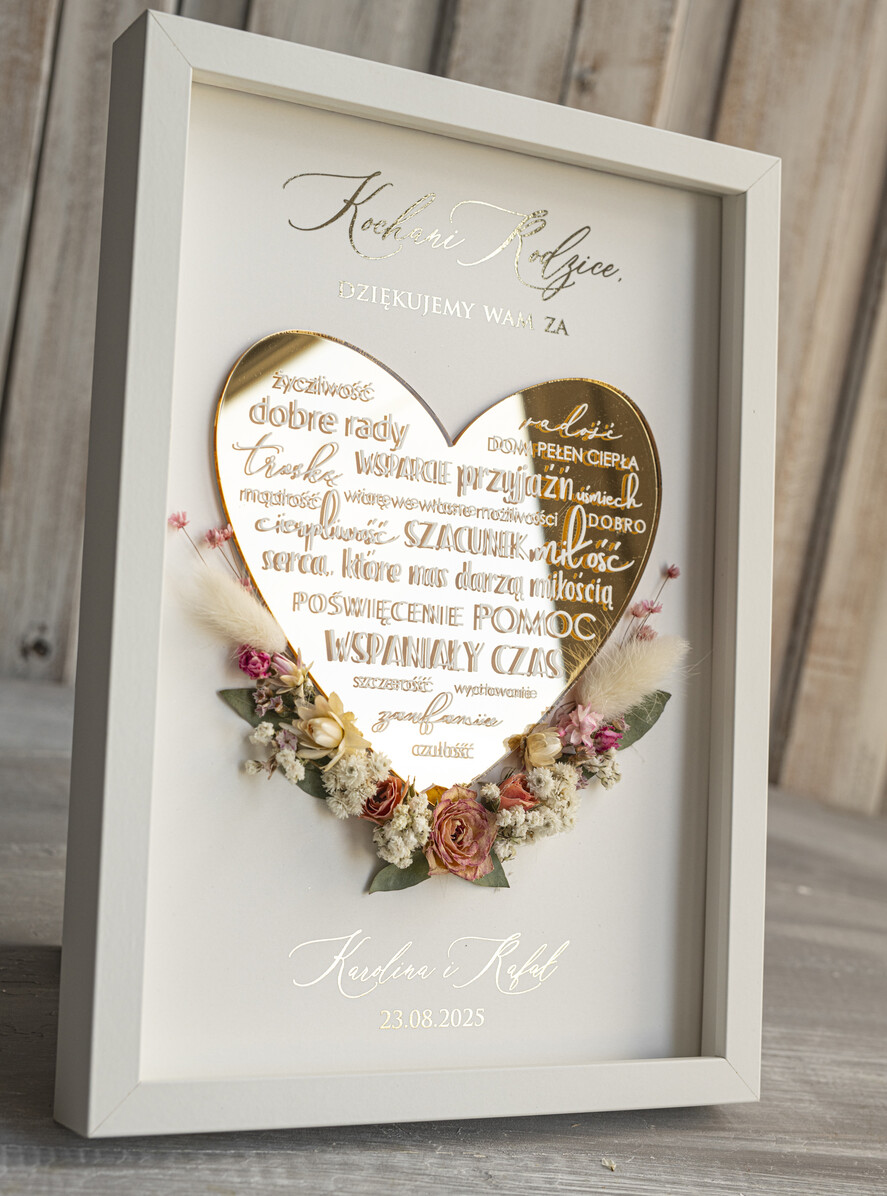 Prezenty, Podziękowania dla Rodziców Podziękowania dla rodziców w ramie Ślubne podziękowania dla Rodziców na weselu, złote podziękowanie dla Mamy i Taty, wzruszający prezent ślubne rodzicom2