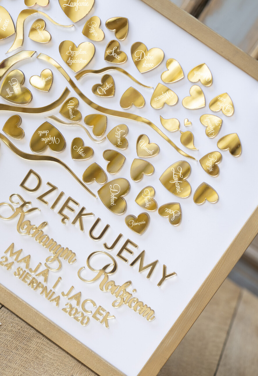 Prezenty, Podziękowania dla Rodziców Podziękowania dla rodziców w ramie złota rama ślubne podziękowania dla rodziców pomysł na prezenty dla rodziców wesele 1