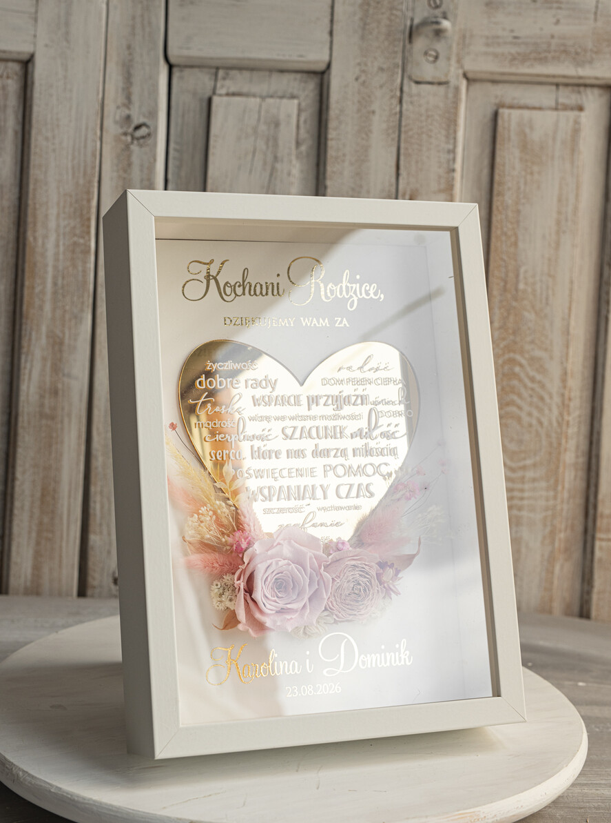 Prezenty, Podziękowania dla Rodziców Podziękowania dla rodziców w ramie Ślubne podziękowania dla Rodziców na weselu, złote podziękowanie dla Mamy i Taty, wzruszający prezent ślubne rodzicom15