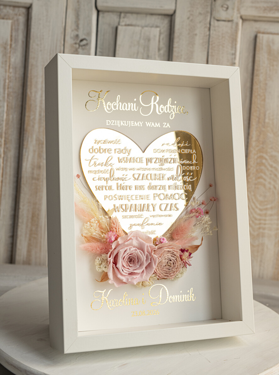 Prezenty, Podziękowania dla Rodziców Podziękowania dla rodziców w ramie Ślubne podziękowania dla Rodziców na weselu, złote podziękowanie dla Mamy i Taty, wzruszający prezent ślubne rodzicom10