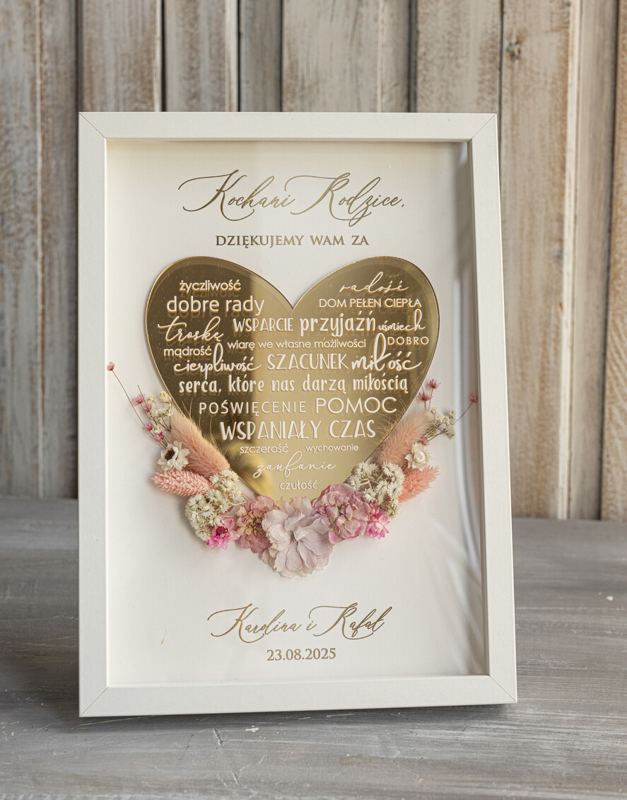 Prezenty, Podziękowania dla Rodziców Podziękowania dla rodziców w ramie Ślubne podziękowania dla Rodziców na weselu, złote podziękowanie dla Mamy i Taty, wzruszający prezent ślubne rodzicom5