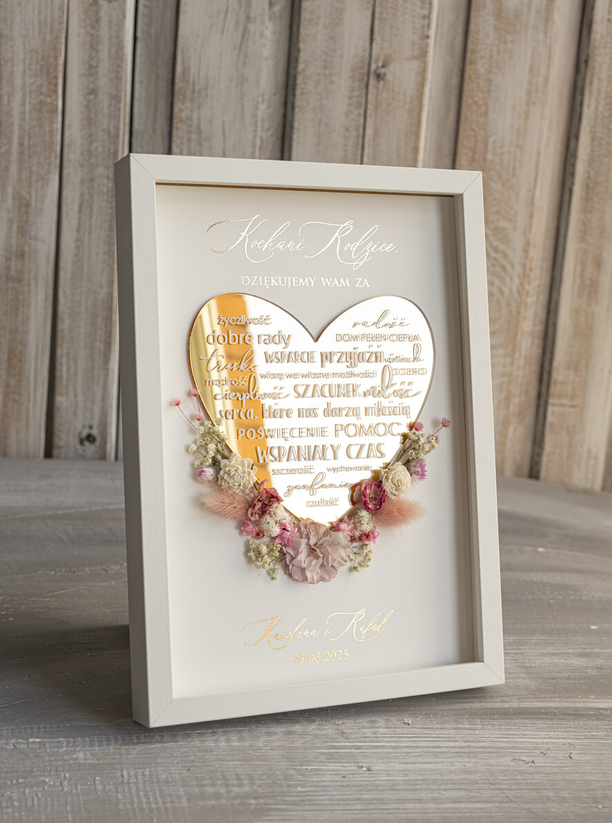 Prezenty, Podziękowania dla Rodziców Podziękowania dla rodziców w ramie Ślubne podziękowania dla Rodziców na weselu, złote podziękowanie dla Mamy i Taty, wzruszający prezent ślubne rodzicom17