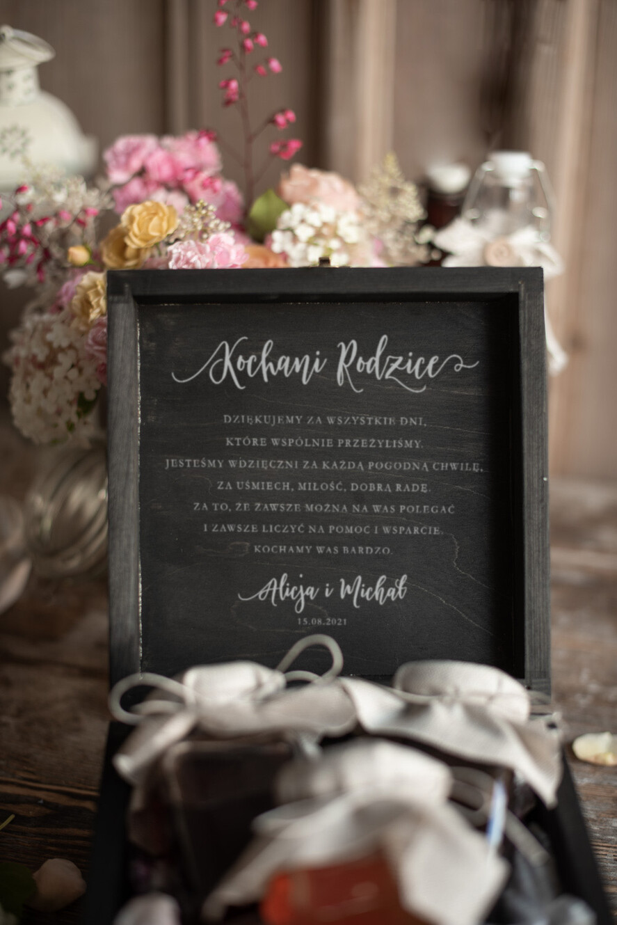 Prezenty, Podziękowania dla Rodziców Zestawy dla Rodziców w pudełku podziękowania dla rodziców skrzynka wygrawerowane wasze życzenia 3