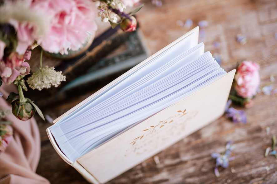 Albumy ślubne Pudełka na zdjęcia  album na zdjęcia  rustykalny drewniany album ślubny 18