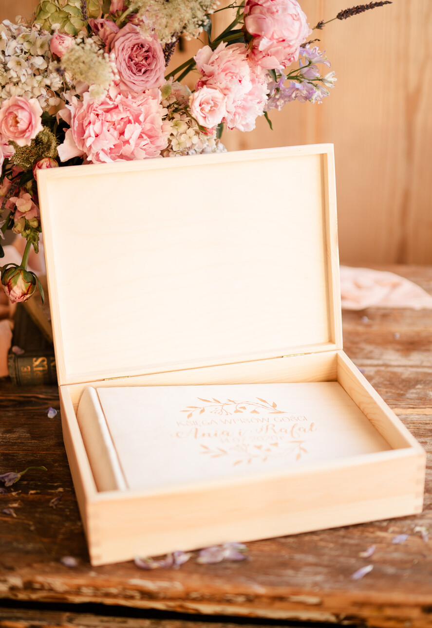 Albumy ślubne Pudełka na zdjęcia  album na zdjęcia  rustykalny drewniany album ślubny 8