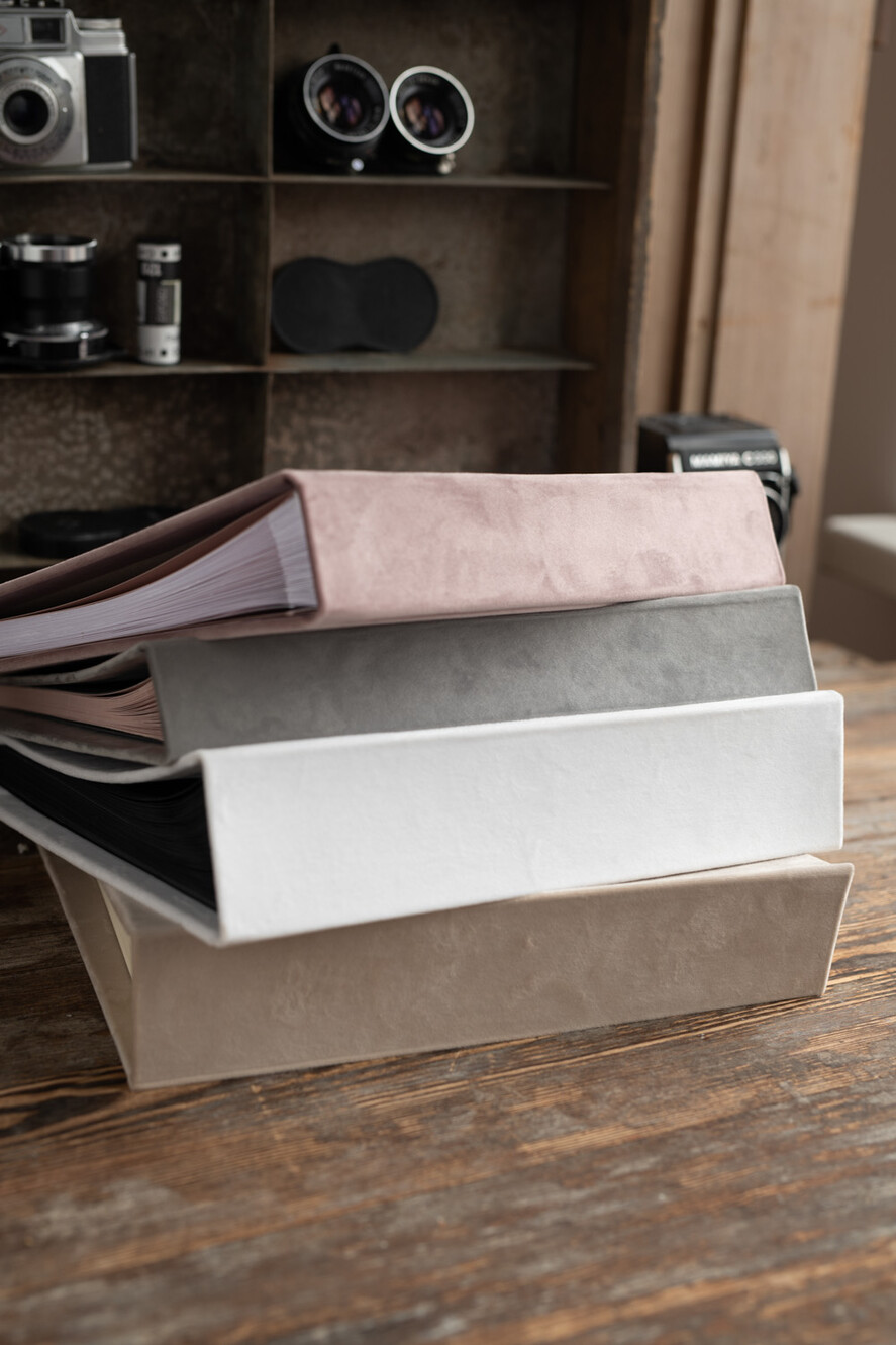 Albumy ślubne Pudełka na zdjęcia  album na zdjęcia  duży album do wklejanie zdjęć szyte kartki welurowy album ślubny21