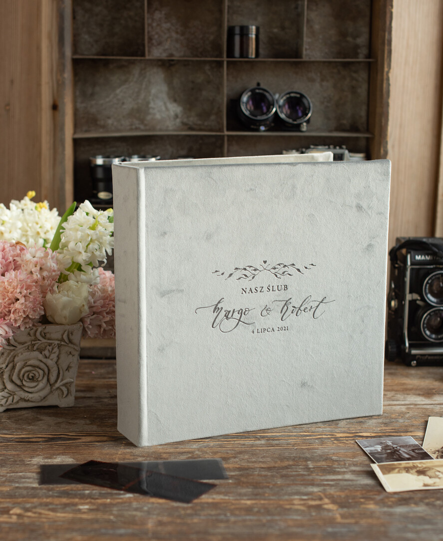 Albumy ślubne Pudełka na zdjęcia  album na zdjęcia  duży welurowy album do wklejanie zdjęć grube kartki15