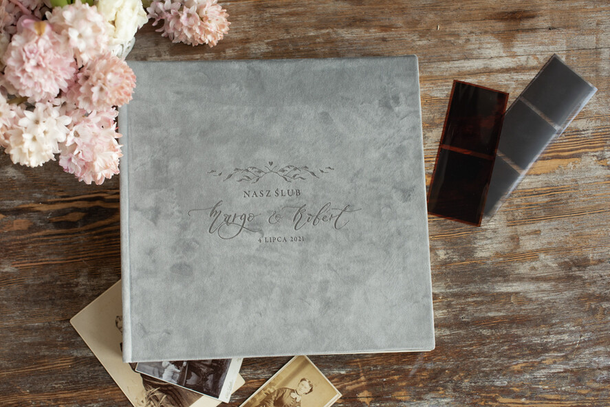 Albumy ślubne Pudełka na zdjęcia  album na zdjęcia  duży welurowy album do wklejanie zdjęć grube kartki2