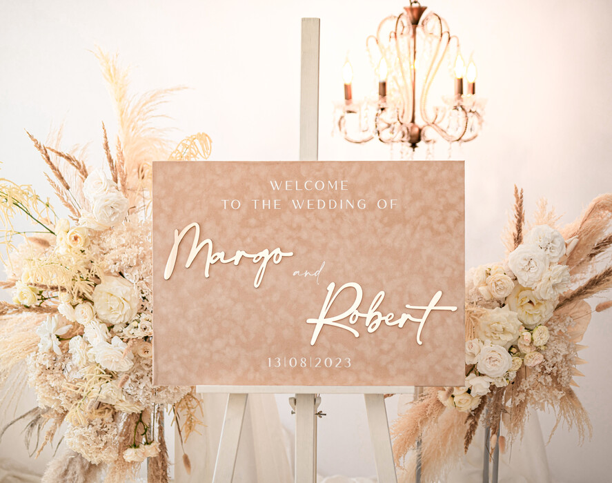 Plany stołów Glamour welurowe tablica powitalna slubna glamour, elegancka welurowa plansza powitanie gości na Weselu, rama powitanie na weselu10