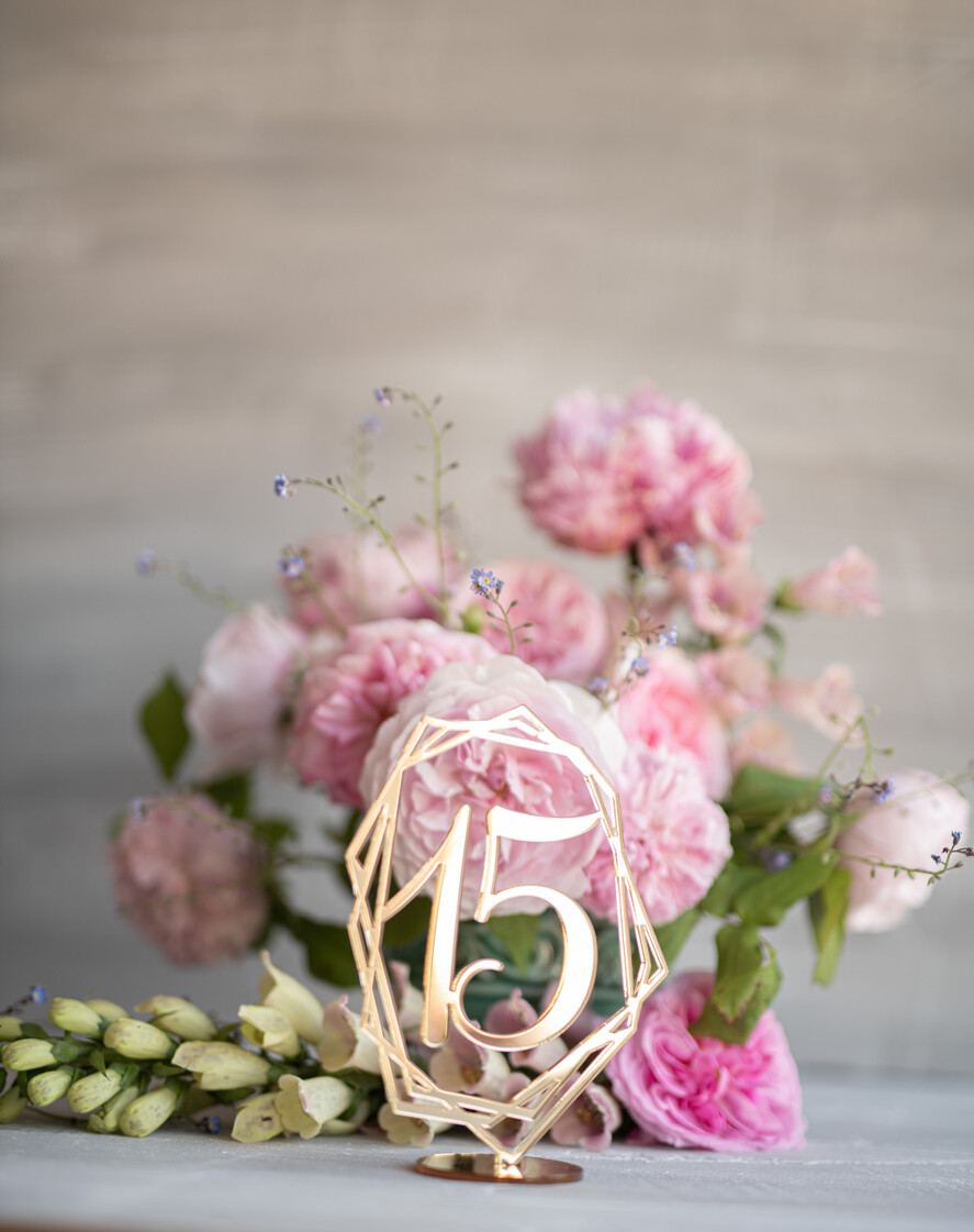 Numery na stół Akryl numery na stół gości weselnych, przezroczyste eleganckie modne1