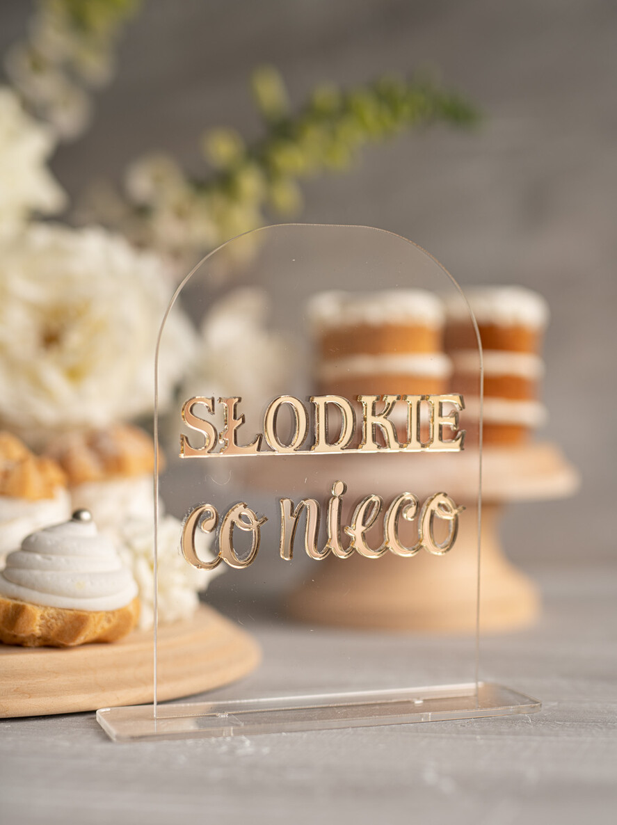 Numery na stół Akryl usadzenie gości numery na stół weselny, złote lusterkowe napisy1