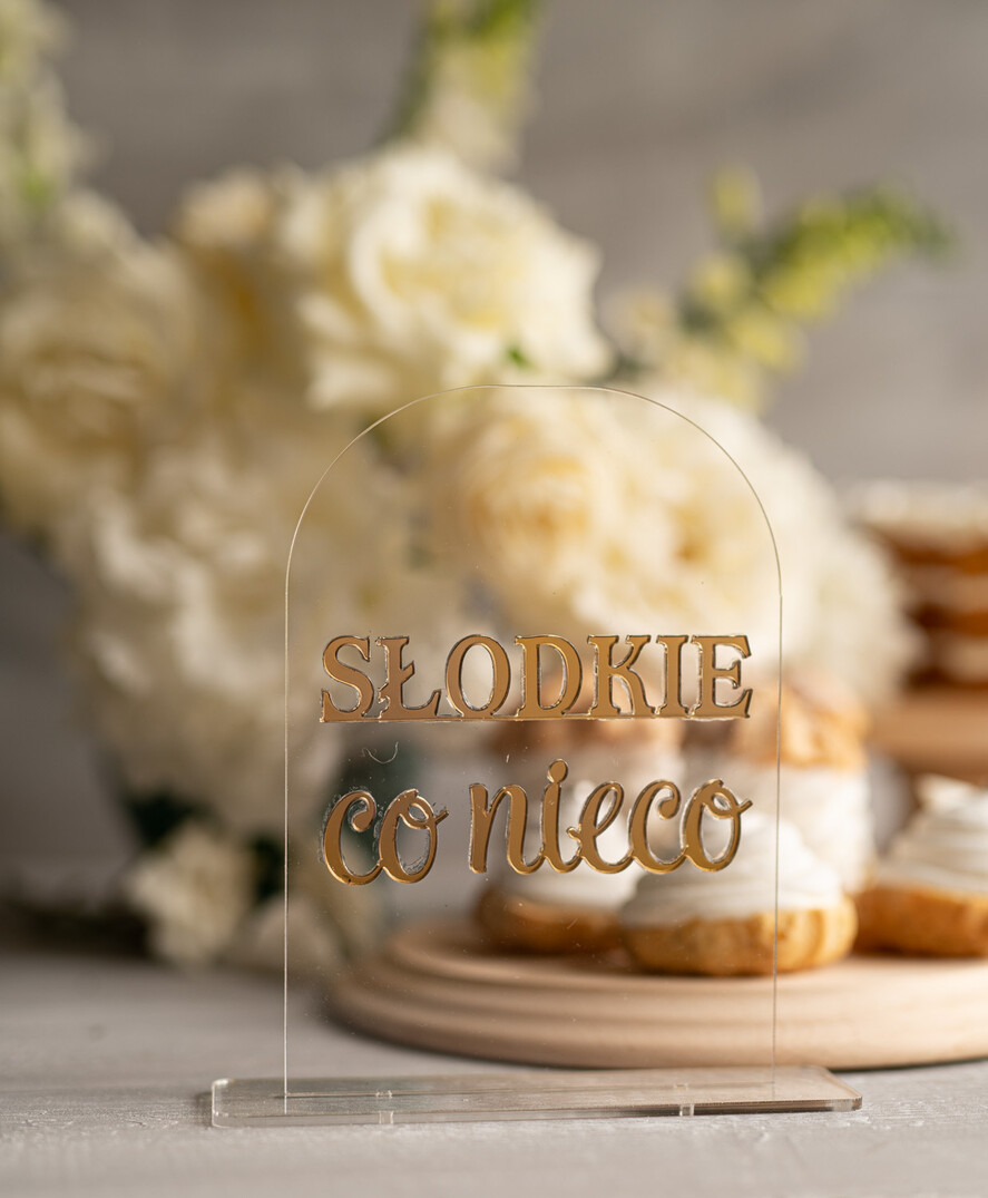 Numery na stół Akryl usadzenie gości numery na stół weselny, złote lusterkowe napisy3