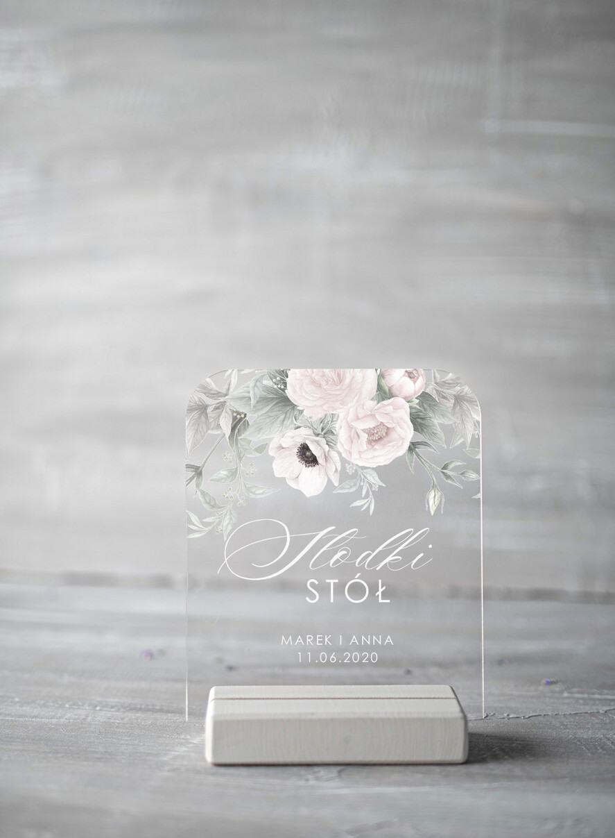 Numery na stół Akryl numerki na stół stoły weselne, przezroczyste najpiekniejsze eleganckie0