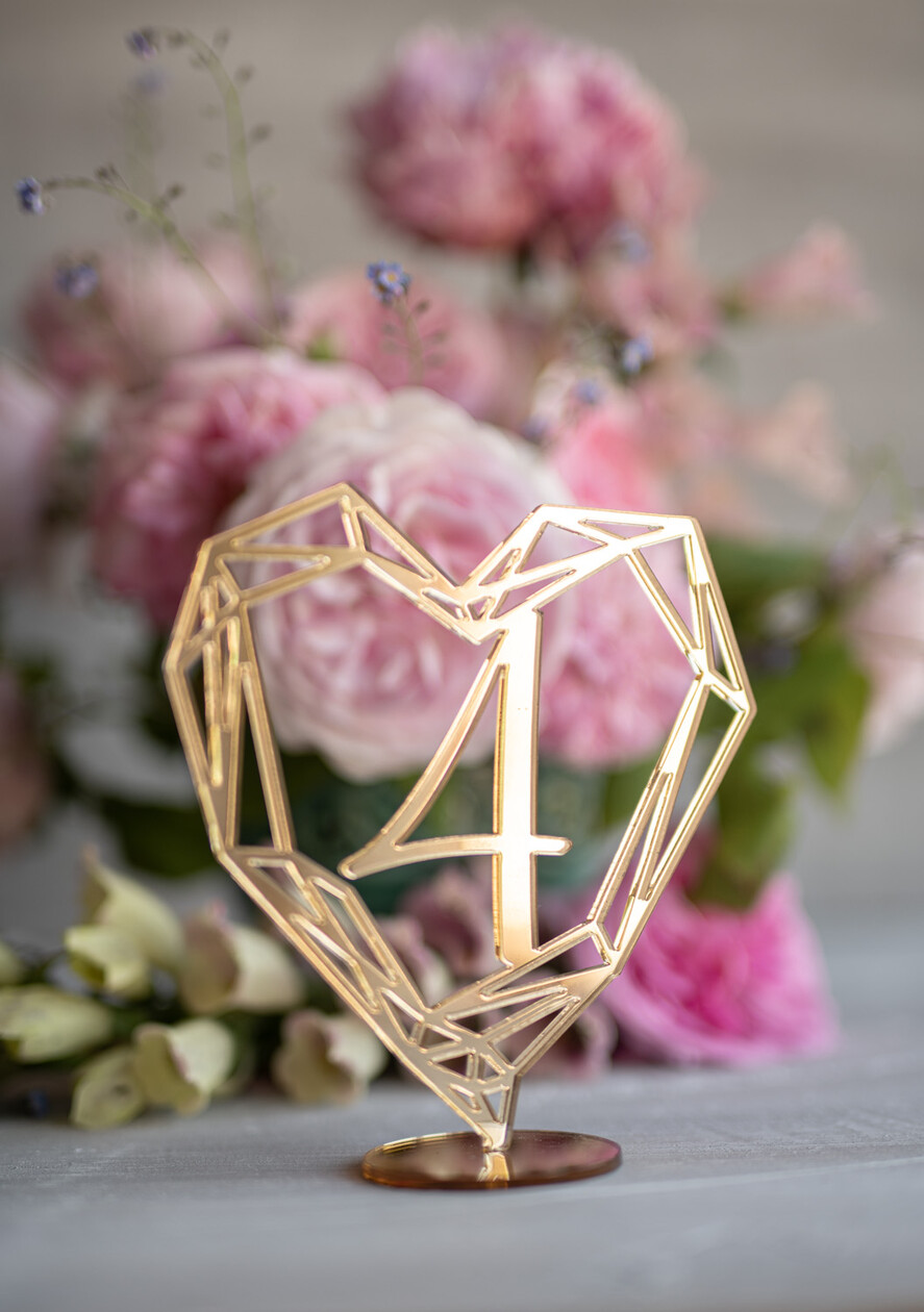 Numery na stół Akryl tabliczka z numerem stołu weselnego, akryl1