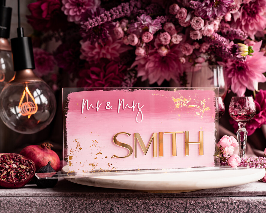 Numery na stół Akryl Stojak z numerkiem na stół Pary Młodej, tabliczka na stól Pary Mlodej, akrylowy numerek na stół weselny tabliczka na stół weselny w stylu glamour0