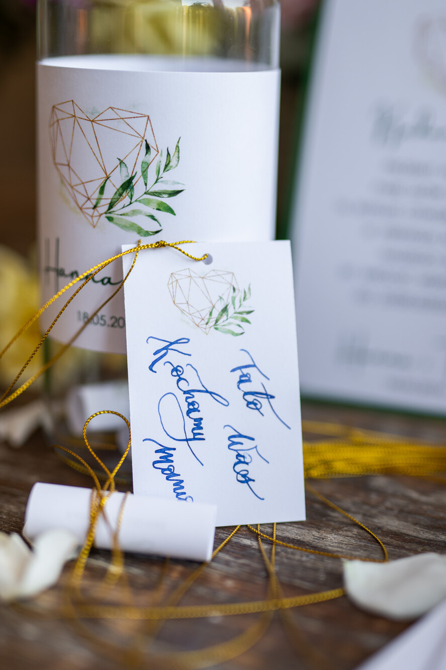 Księgi wpisów gości glamour ksiega gosci wesenych personalizowana, elegancka zlota wasze imiona i data7