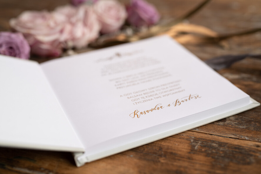 Księgi wpisów gości glamour ślubna księga gości weselnych złocone tłoczone wasze imiona i data5