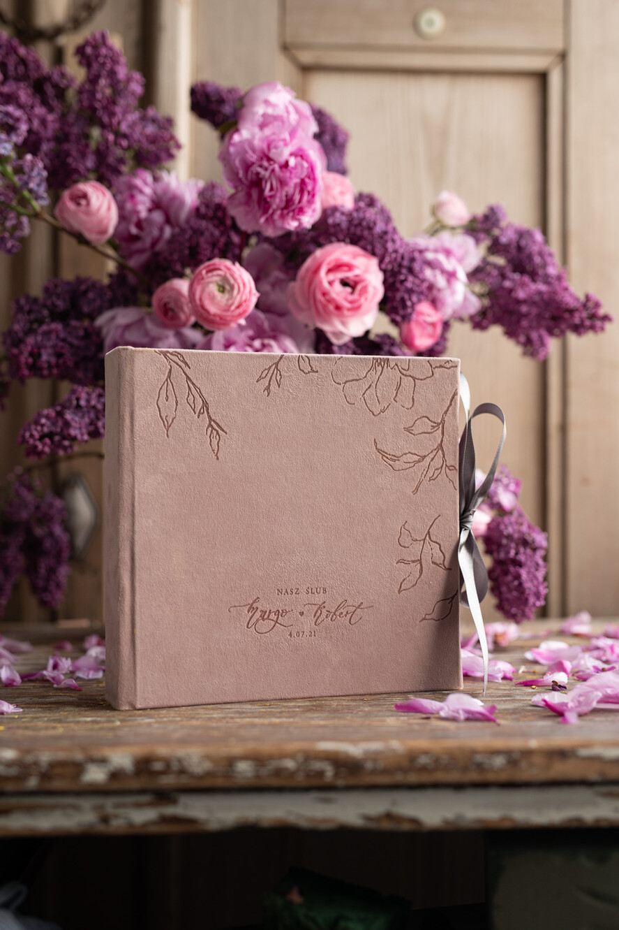 Księgi wpisów gości welurowe średni welurowy album na zdjęcia i księga wpisów gości na zdjęcia z fotobudki i polaroidy   13