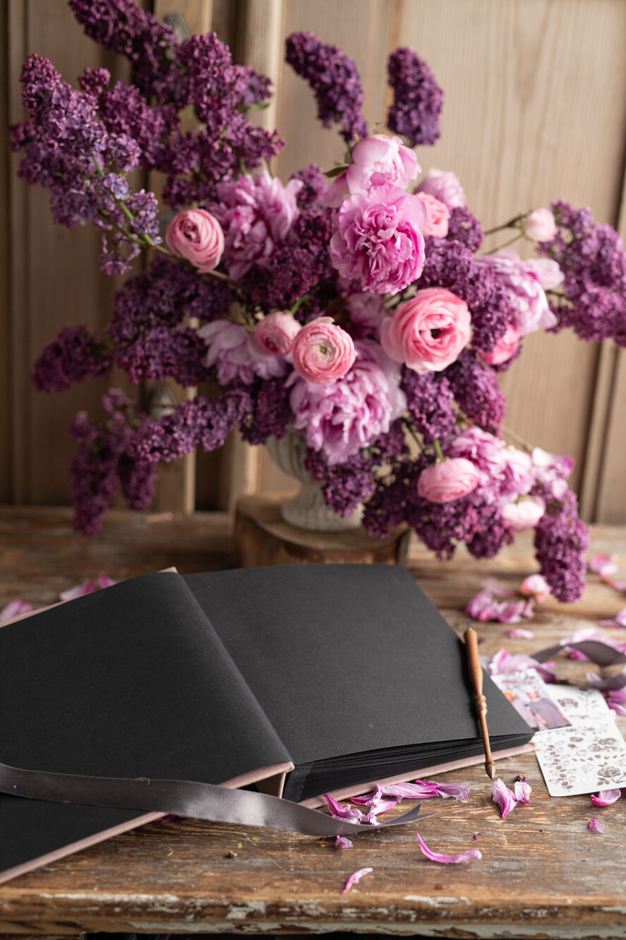 Księgi wpisów gości welurowe średni welurowy album na zdjęcia i księga wpisów gości na zdjęcia z fotobudki i polaroidy   15