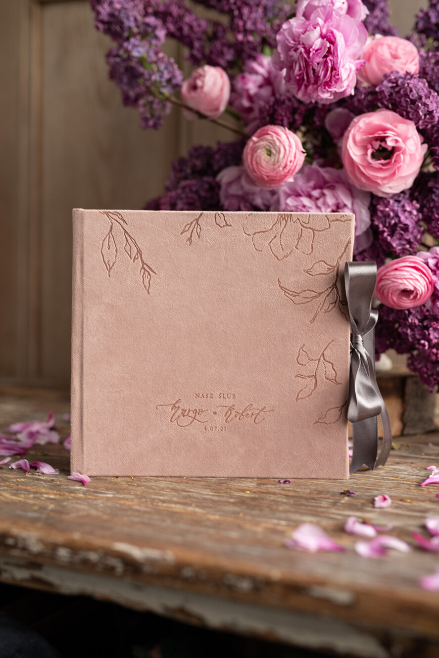 Księgi wpisów gości welurowe średni welurowy album na zdjęcia i księga wpisów gości na zdjęcia z fotobudki i polaroidy   5