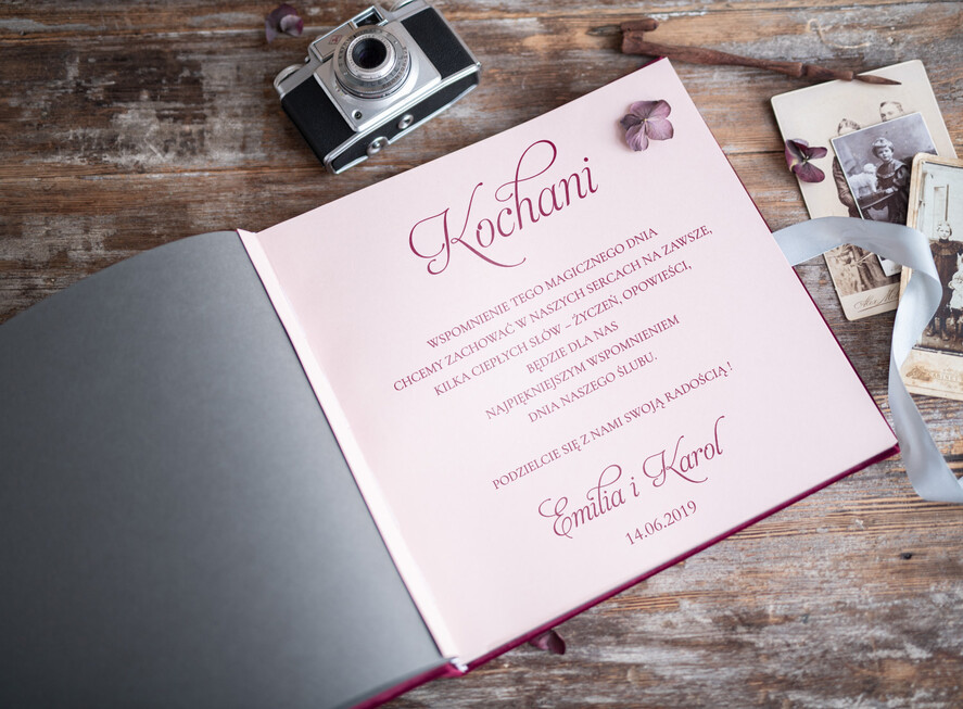 Księgi wpisów gości welurowe duża welurowa księga gości glamour na wesele zdjęcia z fotobudki i polaroidy kolorowe kartki, duza ksiega wpisow gosci 2