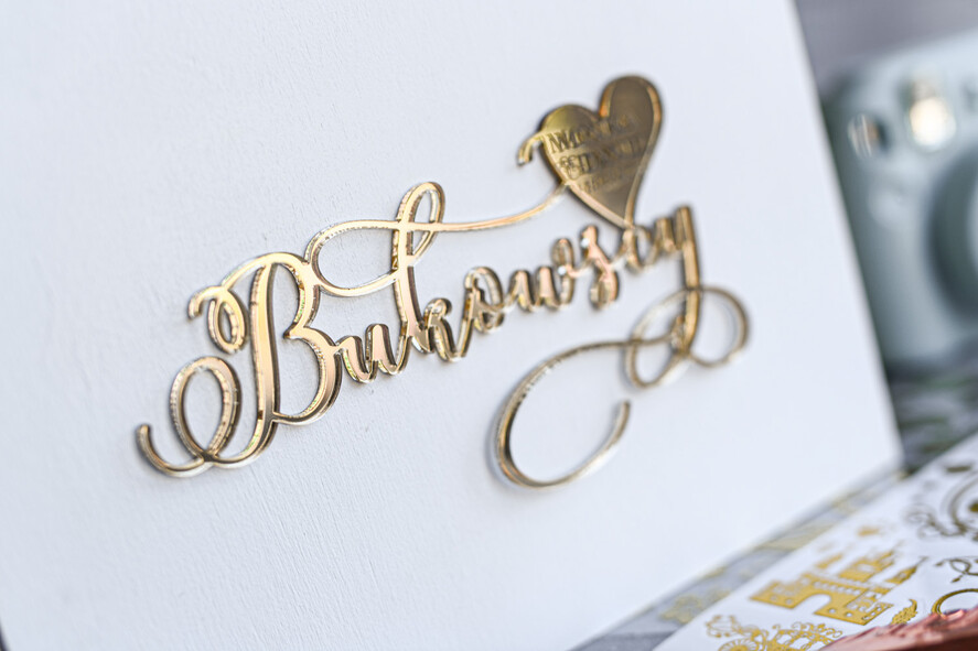 Księgi wpisów gości welurowe album ślubny do wpisów gości weslnych na fotki z instaxa i fotobudki napisy złote lustro6