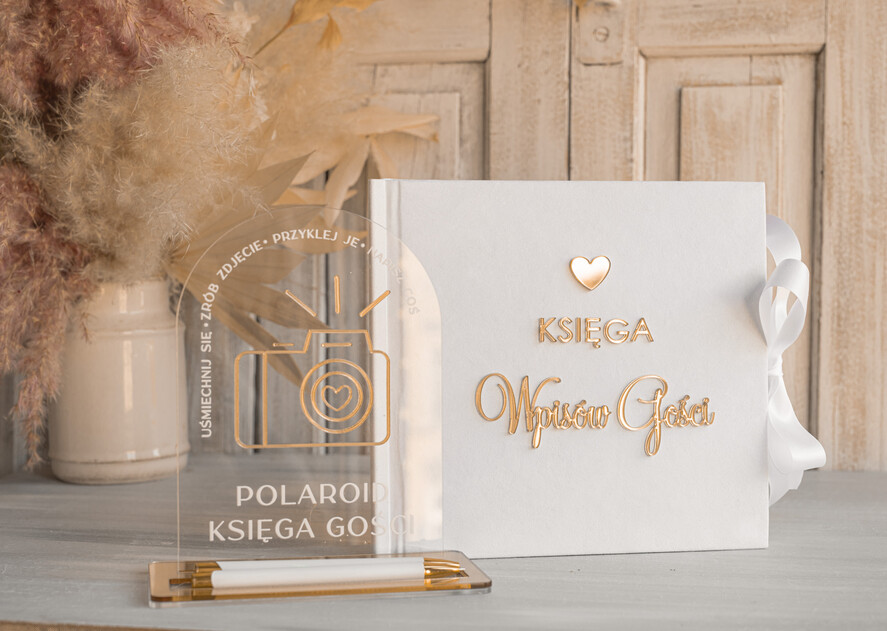 Księgi wpisów gości welurowe Szybka Wysyłka zestaw na wesele księga wpisów gości szkatułka na obrączki kopertówka, biały welurowy zestaw na wesele złote litery 9