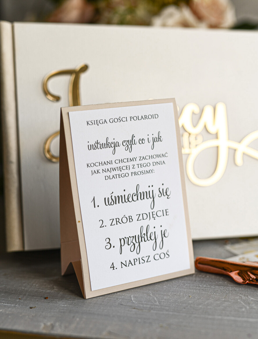 Księgi wpisów gości welurowe album ślubny do wpisów gości album na zdjecia polaroid biały drewniany4