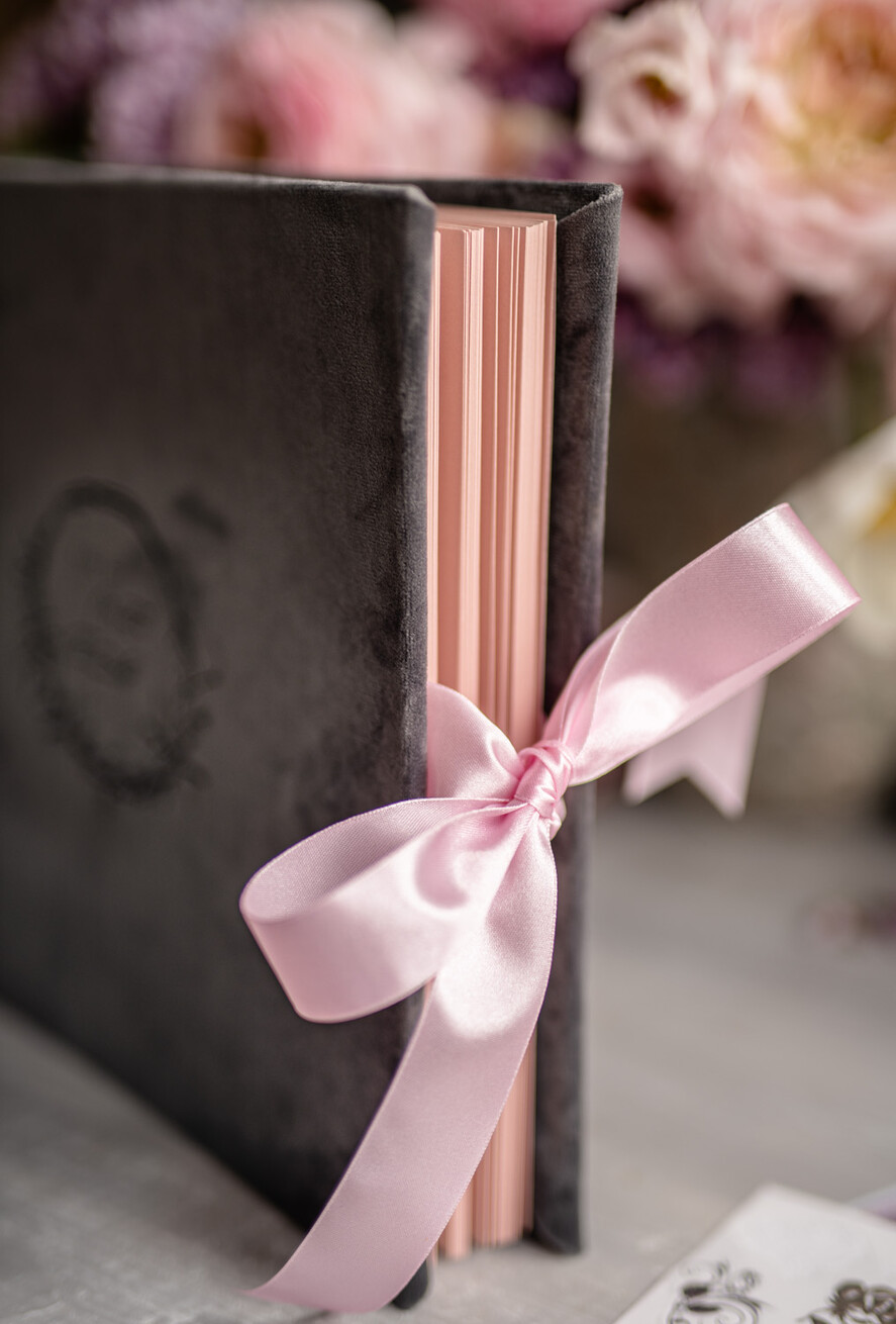 Księgi wpisów gości welurowe średnia welurowa księga gości na wesele pamiątka ślubu zdjęcia z instaxa i zyczenia   8