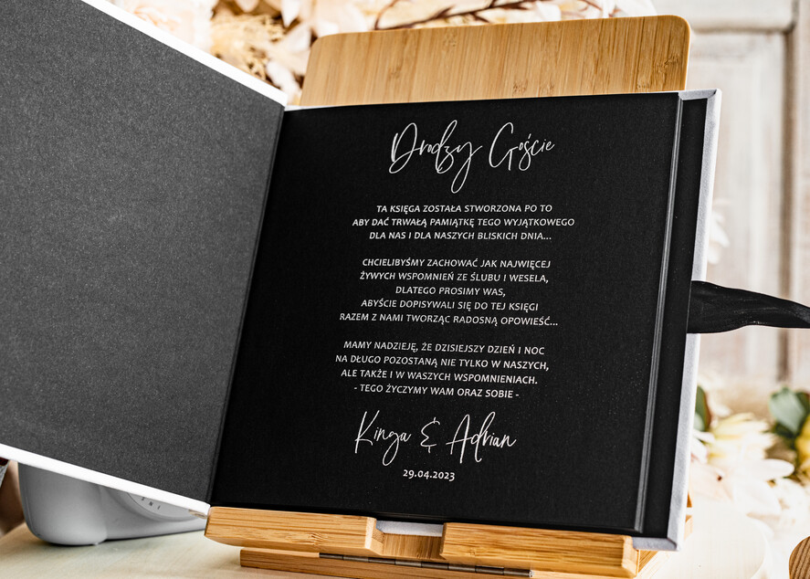 Księgi wpisów gości welurowe biało czarna ślubna księga gości i album na zdjęcia w jednym, album na życzenia i zdjęcia z fotobudki, weselna ksiega wpisow gości, album ślubny pamiątkowy11